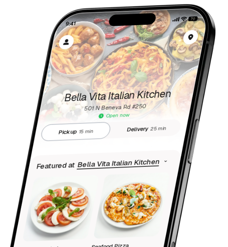 Bella Vita Italian Kitchen app preview